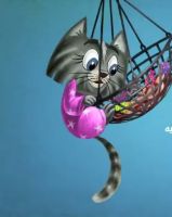 قطة في ورطة .