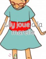 Lily joue à la marelle